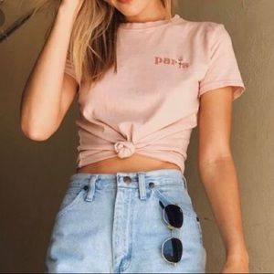 Brandy Melville Pink Paris Top